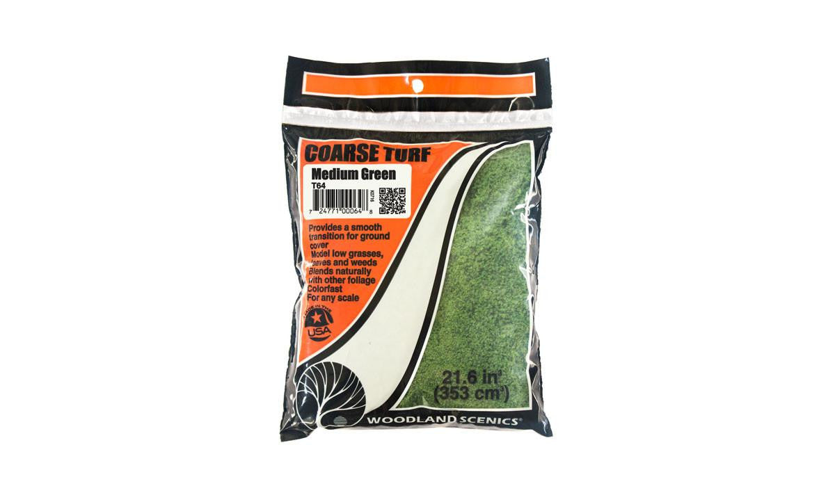Woodland Scenics Coarse Turf Medium Green Bag 64